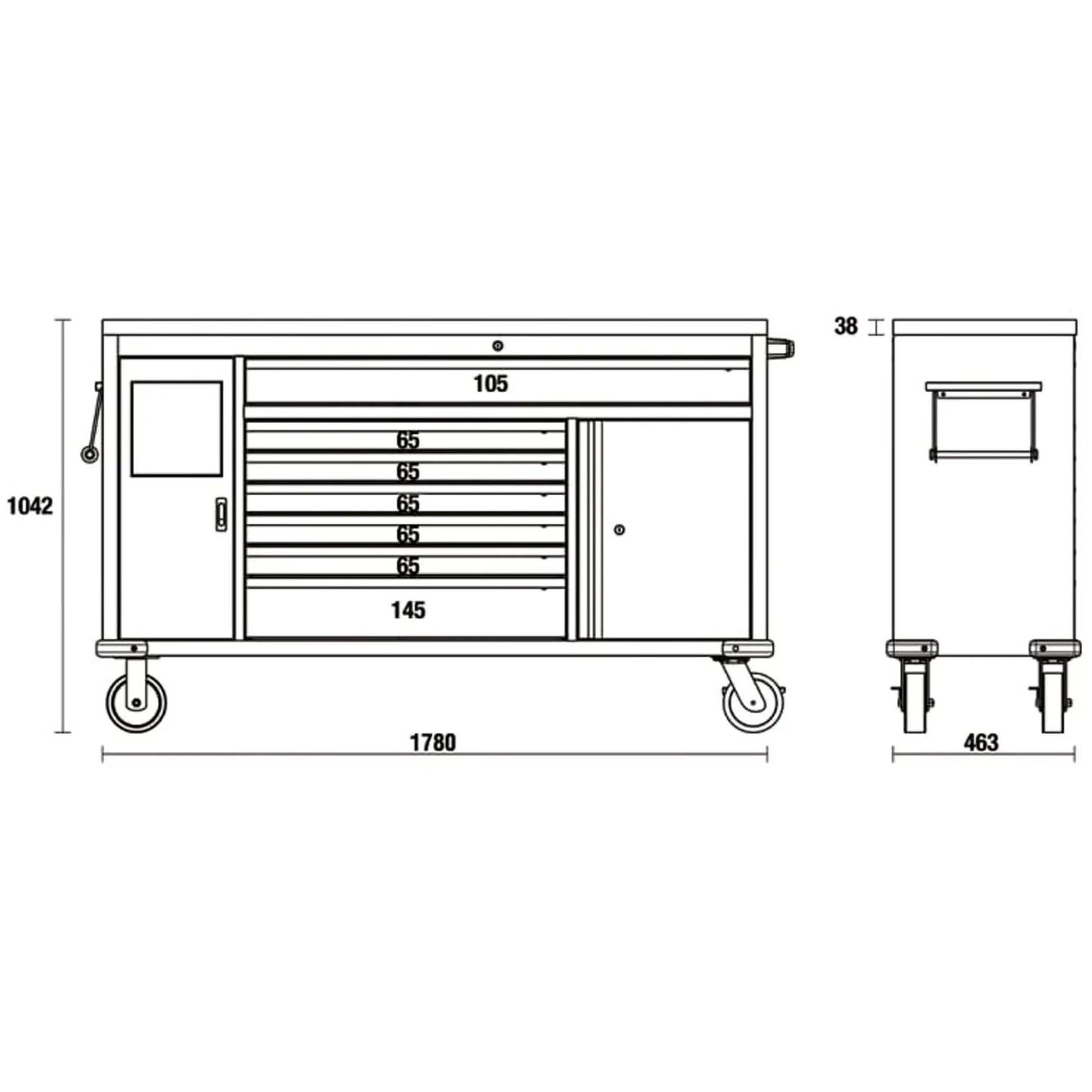 Cassettiera mobile Beta C45PRO 2.0 MWS/W