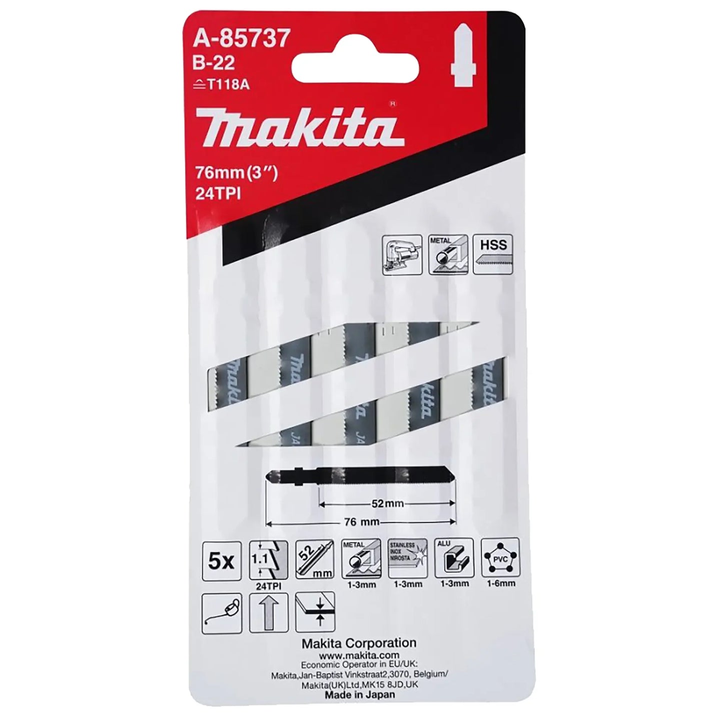 Set 5 lame Makita A-85737