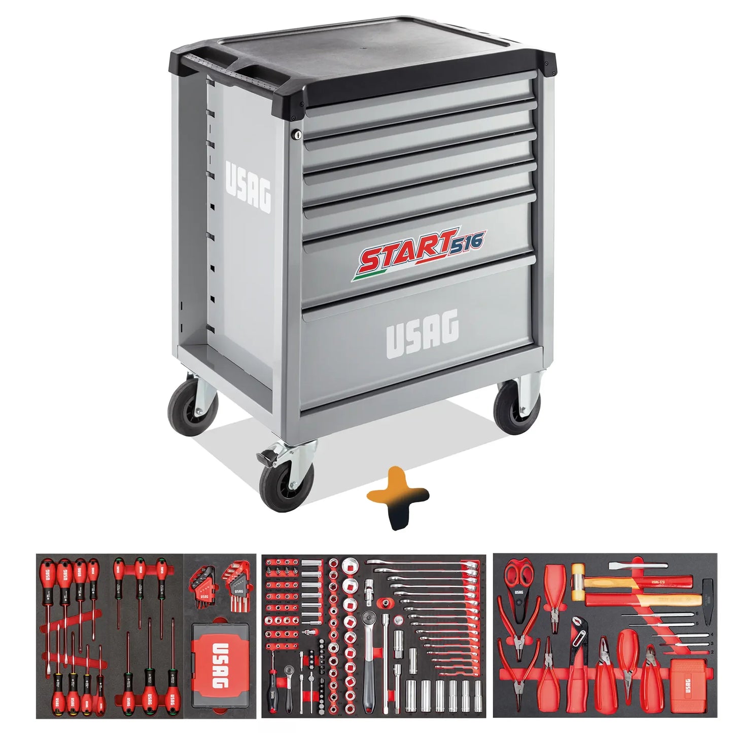 Carrello con cassetti Usag 516 SE6MMA con 289 Utensili Omaggio