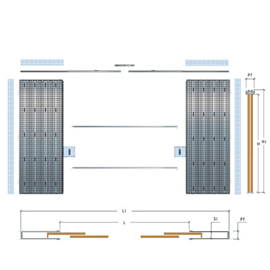 Controtelaio Scrigno Gold Granluce Doppia Anta Cartongesso 190mm h2100