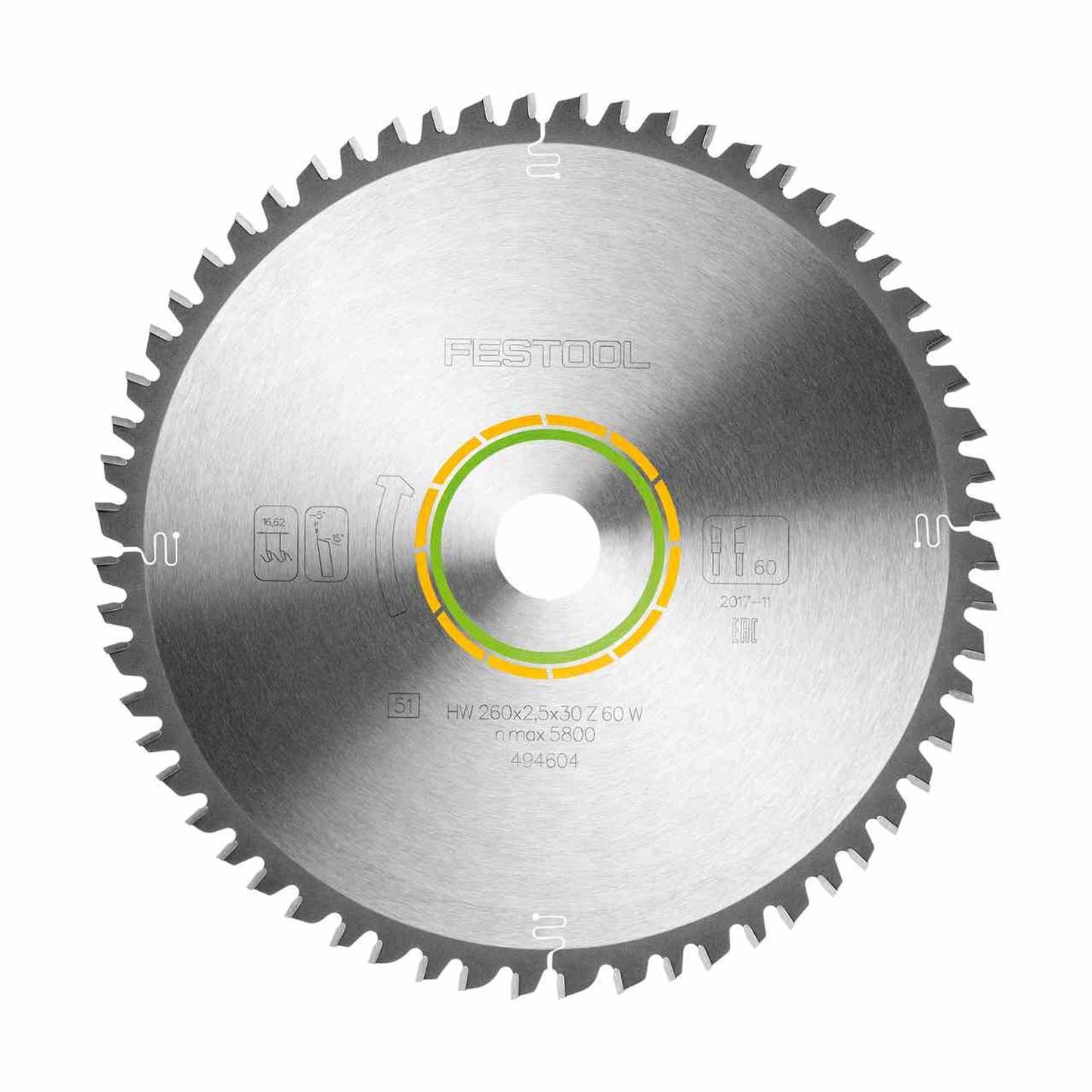 Lama universale HW Festool W60 260x2,5x30